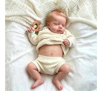 Zero Pam Bebe Reborn Vinilo Cuerpo Completo con Los Ojos Cerrados-50 CM Muñecas Bebé Reborn Niño Realista,Bebe Que Parece Real Bebé De Vinilo Cuerpo Completo para Niñas De 3 Años
