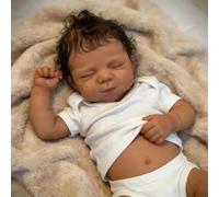 Zero Pam Muñecas Bebe Reborn 20 Pulgadas Bebe Reborn Silicona Tela Suave Boby Muñeca Negra Muñecas Reborn Realista como My Mini Baby con Accesorios Muñecas para Niñas Niños (Clásico)