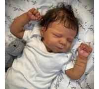 Zero Pam Muñecas Bebe Reborn 20 Pulgadas Bebe Reborn Silicona Tela Suave Boby Muñeca Negra Muñecas Reborn Realista como My Mini Baby con Accesorios Muñecas para Niñas Niños (Clásico)