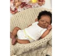 Zero Pam Muñecas Bebe Reborn 20 Pulgadas Bebe Reborn Silicona Tela Suave Boby Muñeca Negra Muñecas Reborn Realista como My Mini Baby con Accesorios Muñecas para Niñas Niños (Contemporáneo)