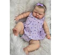 Zero Pam Muñecas Bebe Reborn Realista 48 CM Bebe Reborn Niña Linda Muñecas Reborns con Cuerpo De Tela Suave Bebes Recien Nacidos con Ojos Cerrados