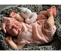 Zero Pam Muñecas Bebe Reborn Realista 50 CM Reborn Niña Silicona Durmiendo Muñeca Recién Nacida Ojos Cerrados Muñeca Niña Parece Real