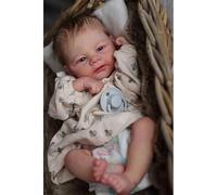 Zero Pam Muñecas Bebe Reborn Silicona Cuerpo Completo- 48CM Bebe Reborn Niño,Muñecas Realistas para Niños, Llevar Ropa De Bebé Y Un Completo Conjunto De Accesorios para Recién Nacidos