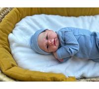 Zero Pam Muñecas Reborn Niño 42 CM Bebe Reborn Realista con Ojos Abiertos Bebe De Silicona con Cuerpo De Tela Suave Muñecas Reborns Silicona Blanda Muñecas para Niñas