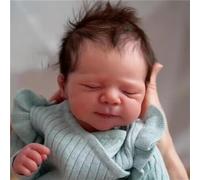 Zero Pam Realista Muñecas Bebe Reborn Niña, 48CM Muñeca De Vinilo De Silicona Cuerpo De Tela Suave, Muñecas Bebé De Aspecto Real con Pelo, Bebes Reborn Muñecas para Niñas como My Mini Baby