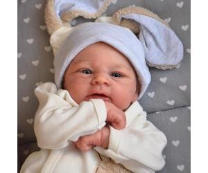 Zero Pam Realista Muñecas Bebe Reborn Niña Tela Suave Boby, 43CM Muñecas Bebe Reborn Recien Nacido Ojos Abiertos como My Mini Baby, Bebes Reborns Muñecas para Niñas Niños