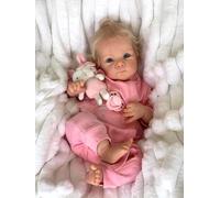 Zero Pam Realista Muñecas Bebe Reborn Niña Tela Suave Boby, 45CM Muñecas Bebé De Aspecto Real con Pelo como My Mini Baby, Bebes Reborn Muñecas para Niñas Niños
