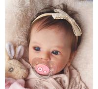 Zero Pam Realista Muñecas Bebe Reborn Niña Tela Suave Boby, 48CM Muñecas Bebe Reborn Niña con Pelo, Bebé Reborn Silicona como My Mini Baby, Bebes Reborn Muñecas para Niñas Niños