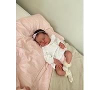 Zero Pam Realistas Muñeca Reborn Muñecas Ojos Cerrados Muñeca Recién Nacida con Pelo Bebé de Silicona Blanda Juguetes para Muñecas Hechos a Mano