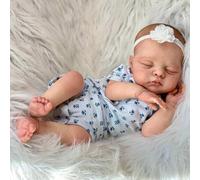 Zero Pam Realistas Muñecas Reborn Bebe Niña 45 CM Bebe Reborn Niña con Ojos Cerrados Bebés De Silicona Reales Muñecas Reborns Silicona Blanda Muñeca para Niñas De 3 Años