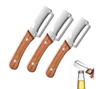 Zero Snag Wooden Peeler, 2-In-1 Multifunctional Vegetable Peeler, Thickened Stainless Steel Blade for Fruit Potato (3Pcs)