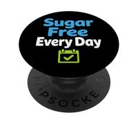 Zero Sugar Lifestyle Keto Control de glucosa bajo en carbohidratos PopSockets PopGrip Adhesivo