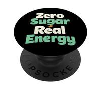 Zero Sugar Lifestyle Keto Control de glucosa bajo en carbohidratos PopSockets PopGrip Adhesivo