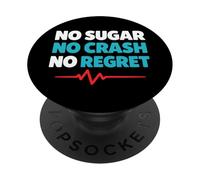 Zero Sugar Lifestyle Keto Control de glucosa bajo en carbohidratos PopSockets PopGrip Adhesivo