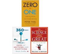 Zero To One, 360 Degree Excel at Anything and Everything & The Science of Being Great 3 Books Collection Set