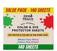 ZERO TRACE Color Catcher - Sábanas de lavandería - Protector de tinte y agarrador de color, evita el sangrado de color para ropa vibrante, 140 unidades