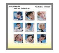 ZEROBASEONE You had me at Hello 3rd Mini Album Digipack Random Version CD+1p Folded Poster on Pack+20p PhotoBook+1p Film Photo+1p PhotoCard+Tracking Sealed ZB1