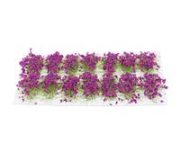 Zerodeko 1 Caja Miniatura Racimo de Flores Artificiales para Modelos de Construcción y Decoración de Jardines Material Exterior Ligero y Ecológico Color Púrpura