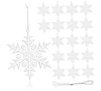 Zerodeko 1 Conjunto Colgante De De Nieve Transparente Decoración Colgante De De Nieve Arboles De Navidad De Nieve Adornos Navideños Colgantes De Navidad 18 Piezas