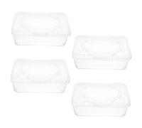 Zerodeko 1 Juego Caja De De Bebe Bebe Humedas Bebe Bebé Hundir Rellenar Soporte Para De Bebe Caso Páginas Transparent 4 Piezas