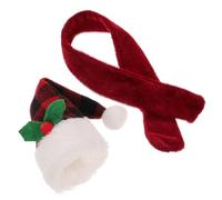 Zerodeko 1 Juego Conjunto De Sombrero y Bufanda De Colores para Sombrero De Botella Decoración Navideña Bufanda con Forma De Botella De Vino Bufanda De Navidad Decoración Rojo Tela