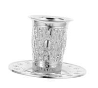 Zerodeko 1 Juego Copas Judaicas para Shabbat y Pascua con Platillo Elegante Vaso de Kidush Decoración Sagrada para Celebraciones Judías Significativo y
