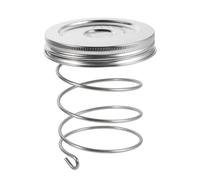Zerodeko 1 Juego de Tapa de fermentación de Boca Ancha para Tarro Mason con Cierre hermético y Resorte - Tapa de fermentación de Acero Inoxidable de 86 mm para la Cocina, Ideal para encurtidos en