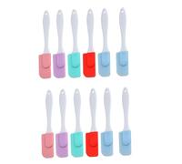 Zerodeko 1 Juego Espátulas De Silicona Prácticas Para Hornear Y Cocinar Utensilios De Cocina Colores Aleatorios Resistentes Al Calor Y Almacenamiento Color 12 Piezas