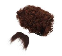 Zerodeko 1 Juego Juego de barba de peluca pirata fiesta pirata peluca de cosplay falso marrón equipo cabello vi pelucas de rol de Halloween pelucas cosplay de juegos de rol franela