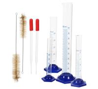 Zerodeko 1 Juego Juego De Cilindros Graduados Medición Cepillo De Limpieza De Cilindros Cilindro Graduado Cilindro De Medicion Cilindro De Laboratorio Recipiente Medidor Graduado Vidrio