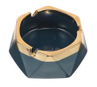 Zerodeko 1 Pieza cenicero contenedor de Cenizas de Humo Atmos rejas Anti-rayones decoración Decorativo Tarro de Ceniza de Humo Simple cerámica Blue