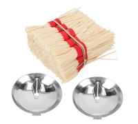 Zerodeko 1 Set Mechases para Lámpara de Aceite, Mechases de Madera para Lámpara de Aceite Votiva, Adecuado para Templos y Decoración Elegante