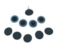Zerodeko 10 discos abrasivos de 50 mm con soporte para discos, color azul. | Discos de lijado para amoladora para uso en amoladoras de metal, eliminación de recubrimientos, pulido y corte.