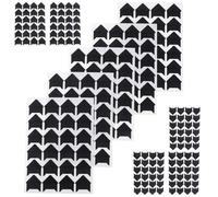 Zerodeko 10 Hojas de Pegatinas para Esquinas de Fotos Negras, Adhesivas para Álbumes de Recortes y Scrapbooking, 24 Esquinas por Hoja, Ideales para Manualidades y Montaje Fotográfico