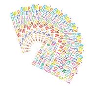 Zerodeko 10 hojas Pegatinas Adhesivas Alfabeto y Números Coloreadas Impermeables para Puertas Manualidades DIY Decoración Fácil Aplicación y Remoción Sin Residuos