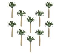Zerodeko 10 Mini Palmeras Artificiales de Plástico 12 CM Árboles Modelo para Micro Paisaje y Decoración de Jardín en Miniatura Accesorios para Trenes y Dioramas de Paisajes Creativos