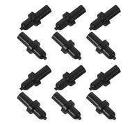 Zerodeko 10 Piezas Boquilla Infladora de Balón y Adaptador Inflador de Goma Negro, para Fútbol y Balones Deportivos, Reparación Exterior y Uso en Pistas Deportivas