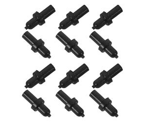 Zerodeko 10 Piezas Boquilla Infladora de Balón y Adaptador Inflador de Goma Negro, para Fútbol y Balones Deportivos, Reparación Exterior y Uso en Pistas Deportivas