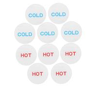 Zerodeko 10 Piezas Etiquetas Acrílicas de Agua Fría y Caliente para Baños de Hotel Autoadhesivas Señalización Clara y Moderna para Lavabos para del Huésped