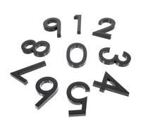 Zerodeko 10 Piezas Números de Casa para Puerta Signo de Número de Dirección ABS Negro Legibles que No se Desvanecen para Fábrica y Oficina