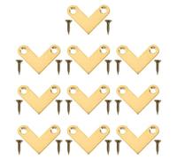 Zerodeko 10 Piezas Soportes de Esquina de Cobre Conectores Ángulo Recto para Reparación de Marcos y Montaje de Muebles Fijación Estable y Fácil de Instalar para Proyectos DIY