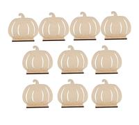Zerodeko 10 Unidades Calabazas de Madera para Pintar Decorativas Beige, Ligeras y Compactas, Ideales para Decoración del Hogar y Centros de Mesa Estilo Rústico