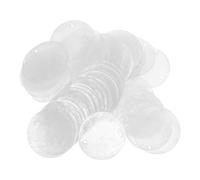 Zerodeko 100 Discos Redondos de Concha Marinos Naturales 3 Cm Doble Agujero para Manualidades, Cuentas Planas para Campanas de Viento y Decoración Diy, 100 Piezas para Colgantes