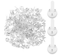 Zerodeko 100 Ganchos para Marcos de Fotos sin Costuras Ganchos de Pared Invisibles de Plástico Duradero para Colgar Cuadros Pinturas y Lienzos en Paredes de Cemento Madera y Cal Uso en