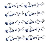 Zerodeko 100 Piezas Ojos de Vidrio Realistas Mini para Manualidades Suministros para Hacer Muñecos y Animales de Peluche Kit de Ojos para Fieltro con Aguja Mezclados