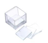Zerodeko 100 Unidades Cubreobjetos para Microscopio Óptico Vidrio Transparente para Laboratorio Estudios Científicos y Educación