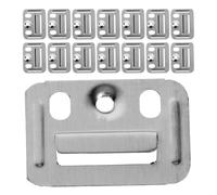 Zerodeko 100 Unidades Hebilla Instalación Fácil para Panel de Pared Integrado de Acero Inoxidable y Resistencia Flexión para Muebles y Tableros de Cocina