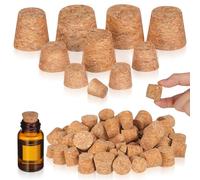 Zerodeko 100 Unidades Tapones de Corcho Cónicos Acabado sin Rebabas de Madera y Diseño a Prueba de Fugas para Botellas de Licor y Pociones para y Uso en Cocina