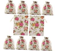 Zerodeko 10piezas Bolsa De Algodón Cordón Para Joyería y Recuerdos Pack Para Bodas Fiestas y Celebraciones
