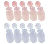 Zerodeko 10piezas Botellas de Recambio de Gel de Ducha de Tapa Abatible Contenedor Exprimible para Loción para Viaje y Higiene Personal Pack